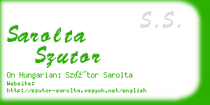 sarolta szutor business card